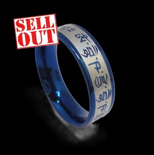 藥師佛心咒不鏽鋼戒(9號)