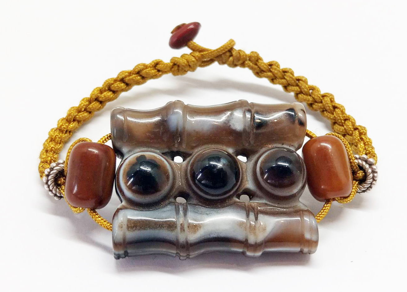 三眼天珠瑪瑙手環(特價) 飾品系列/ 西藏天珠Oriental Jewelry